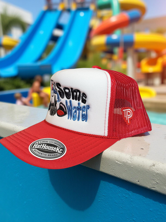 “Drink Some Water” Trucker Hat – Hydration Reminder Edition